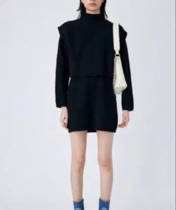 moussy 블랙 미니 원피스