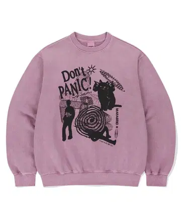 마하 그리드 PIGMENT SWEATSHIRT PINK