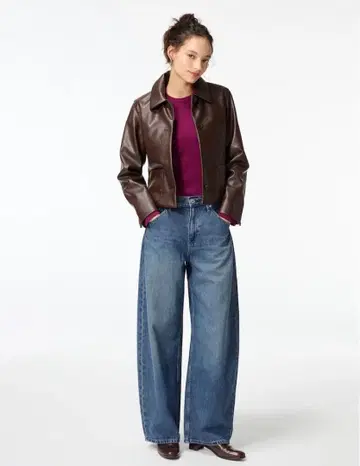 배기 커브진 청바지 유니클로