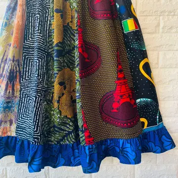 아프리칸 패치워크 스커트