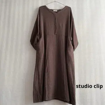 린넨면 비에라 기모 단자 앞 버튼 원피스 스튜디오 클립