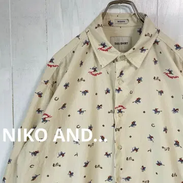 니코앤드 - 가는 코듀로이 카우보이 패턴 프린트 빅 셔츠