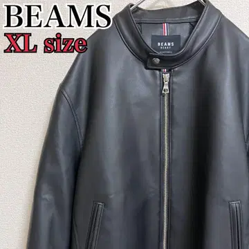 [ 새상품급 ] BEAMS HEART 라이더 가죽 자켓 싱글 페이크