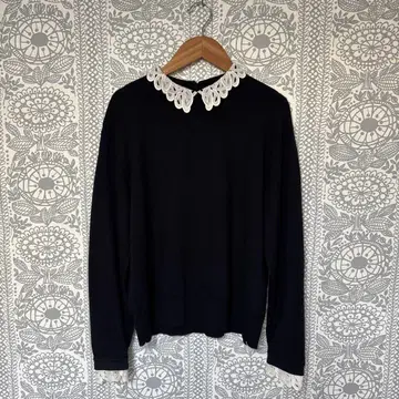 23구 자수 니트 컨디션 최상 23구 레이스 옷깃 니트 2024년 제조