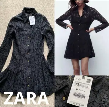 ZARA 블랙 레이스 원피스 XS