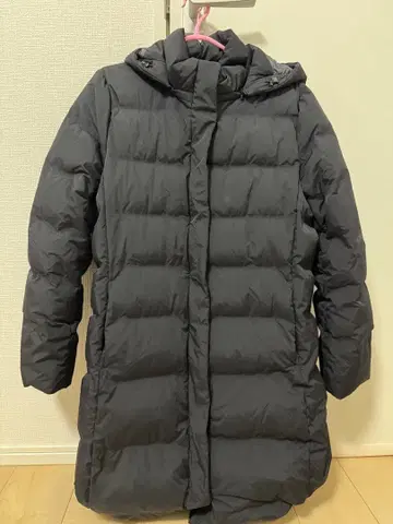 UNIQLO 유니클로 심리스 다운 코트 블랙 L