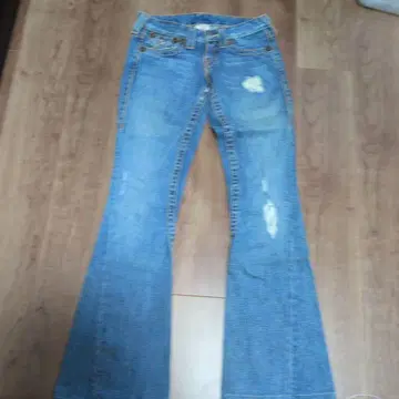 컨디션 최상 부츠컷 데님 플레어 데님 라이트 블루