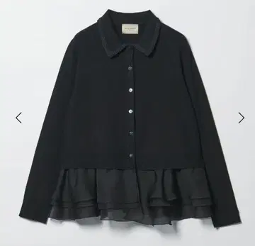 UNITED ARROWS 레이디 폴로 콤비 롱 슬리브 니트