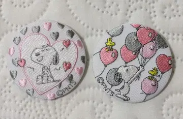 [PEANUTS] 자수 캔뱃지 스누피 우드스탁