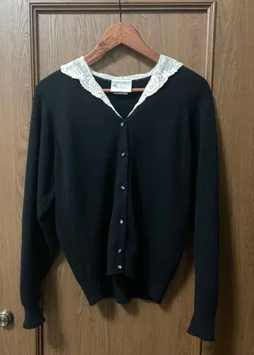 로라 애슐리 빈티지 레이스 옷깃 가디건