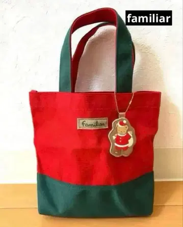파밀리아 크리스마스 한정판 레어 토트백 미니백 참 포함
