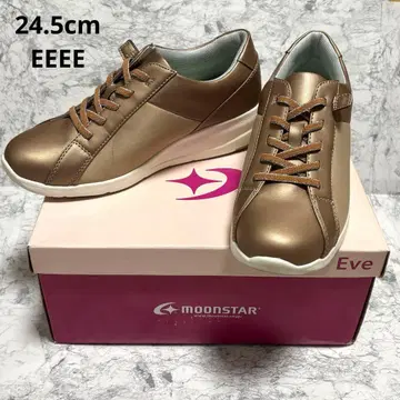 컨디션 최상 문스타 EVE 컴포트 슈즈 경량 폭넓은 4E 24.5cm