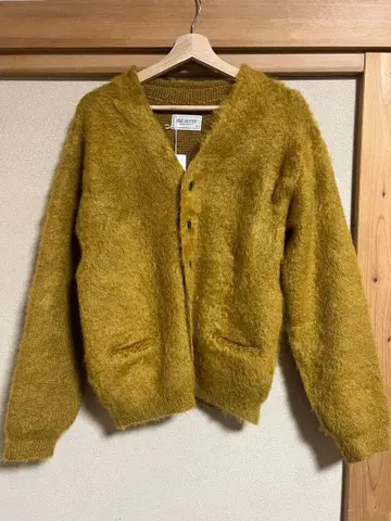 리얼 맥코이 조 맥코이 모헤어 가디건 머스타드 40 L