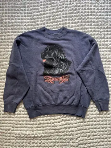 구제 맨투맨 트레이닝복 도그 프린트