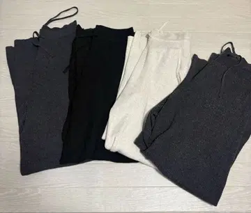 [ 하자품 ] 유니클로 워셔블 리브 니트 팬츠 세트