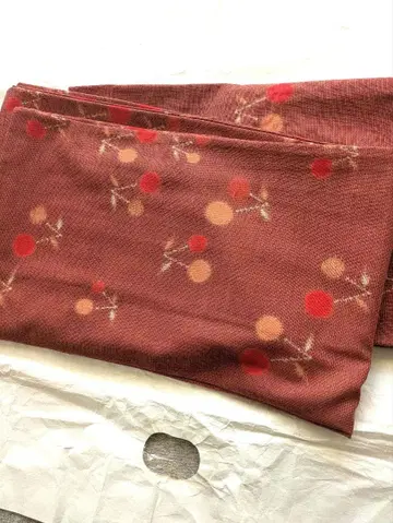 울 기모노 홍차색 체리 패턴 귀여운