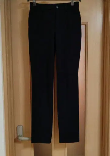 비쓰리 팬츠 웜 슬림 팬츠 캐주얼 팬츠 블랙