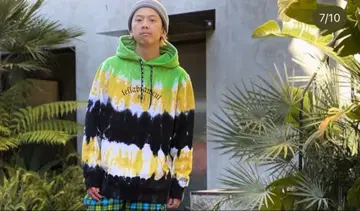 LEFLAH 타이 다이 후드티 XXL