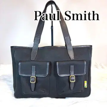 폴 스미스의 블랙 캔버스 토트백