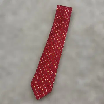 새상품급 SalvatoreFerragamo 넥타이 레드 미사용 택 포함