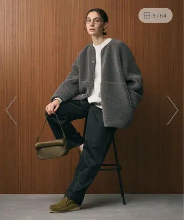 BEAUTY&YOUTH 보아 페이크 무스탕 리버서블 자켓