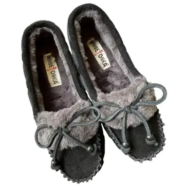 [ 미사용급 ] 미네통카 플랫슈즈 키이라 슬리퍼 24.0cm