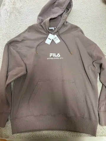 FILA BTS 풀 후드티 차콜 브라운