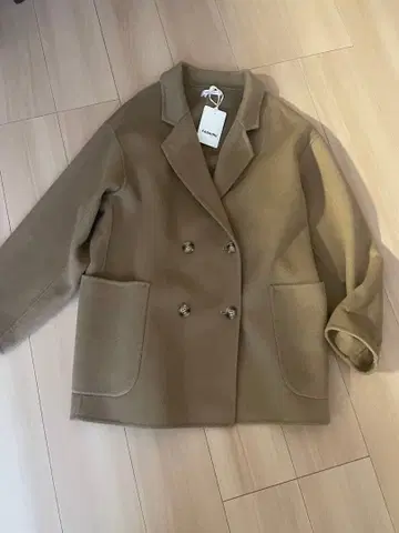 FASHIRU 카멜 더블 브레스트 코트