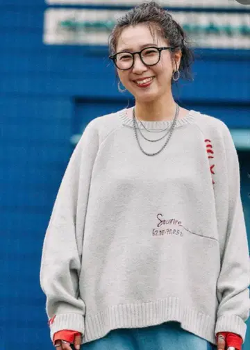 [be with M] Misayo 배색 돌 풀오버