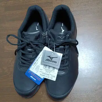 [택 포함 새상품] MIZUNO 사이드 지퍼 25.5 워킹 EEE 블랙
