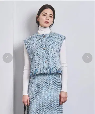 UNITED ARROWS 컬러 트위드 베스트