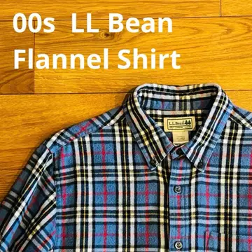 00s LL 비 플란넬 셔츠 코튼 100% M 버튼 다운