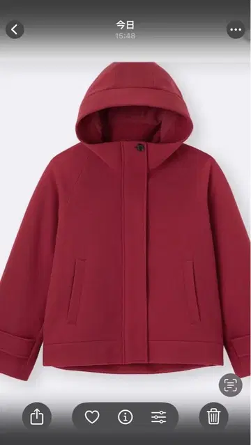 코지 멜톤 숏 후디 코트