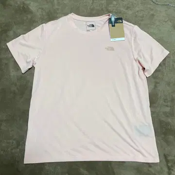 택 포함 미사용 새상품 THE NORTH FACE 핑크 T셔츠 US L