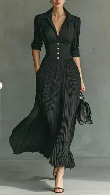 블랙 셔츠 원피스 XS