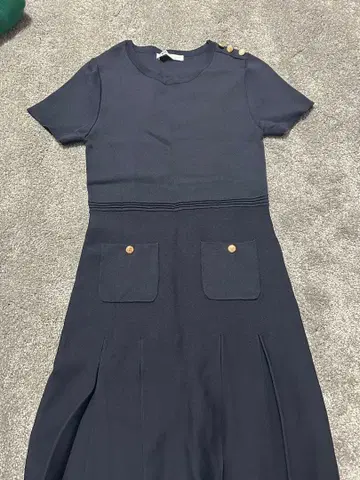 네이비 미니 원피스 반팔