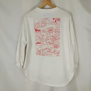 TOM & JERRY 톰과 제리 프린트 긴팔 T셔츠 M B4120