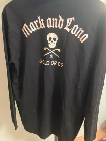 MARK&LONA 하프 지퍼 백 디자인 셔츠 빅 사이즈 블랙