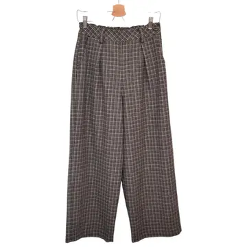 허그아워 Hug O War 울 체크 와이드 팬츠