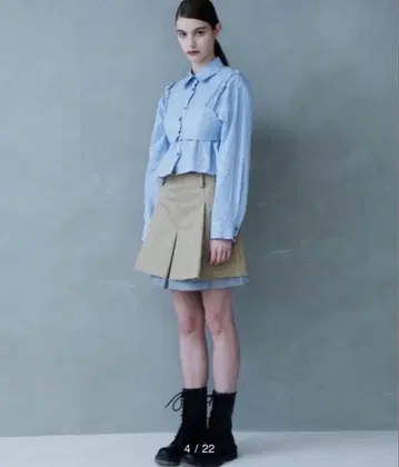 르쉘블루 스트라이프 브러쉬 콤비 셔츠