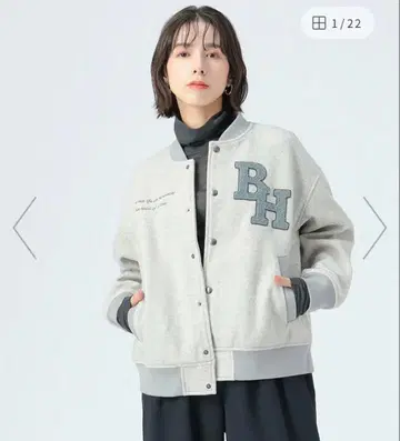 BH 로고 빅 실루엣 바시티 자켓