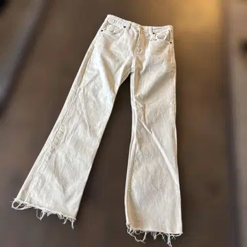 ZARA 베이지 데미지 와이드 팬츠 24