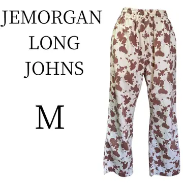 새상품급 JEMORGAN LONG JOHNS 카우 패턴 이지 팬츠 M