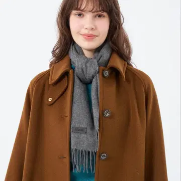 매킨토시 철학 워셔블 캐시미어 솔리드 머플러 그레이