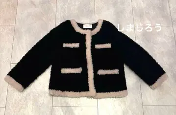 새상품급 리얼 무스탕 숏 자켓 숏코트 바이컬러