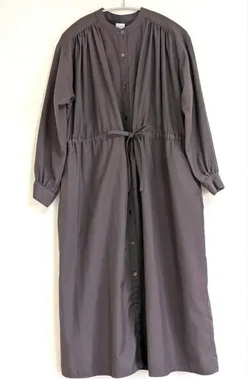 [ 어반 리서치 도어스 ] 스탠드 카라 셔츠 원피스 긴팔 M 모카