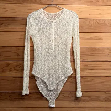 CARLA 레이스 바디수트 화이트