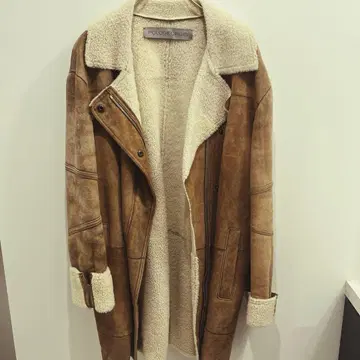 New York 구매 POLOGEORGIS 카멜 무스탕 코트