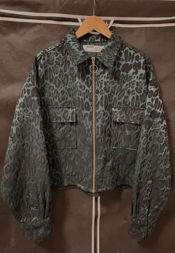 LEGENDA 자켓 레오파드 그린 사이즈 FREE