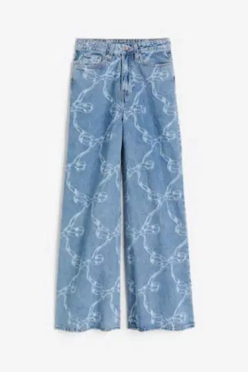 [ 완판템 ] H&M 플레어 하이 데님 리본